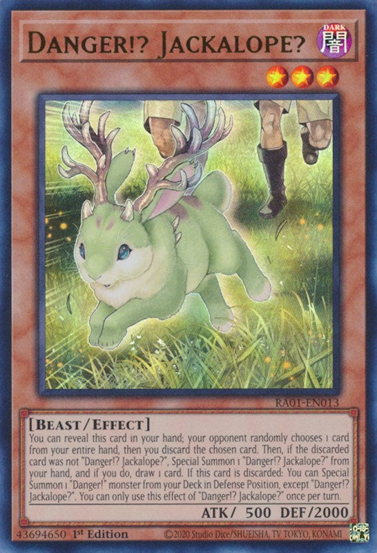 Danger!? Jackalope? [RA01-EN013] Ultra Rare | Exor Games New Glasgow