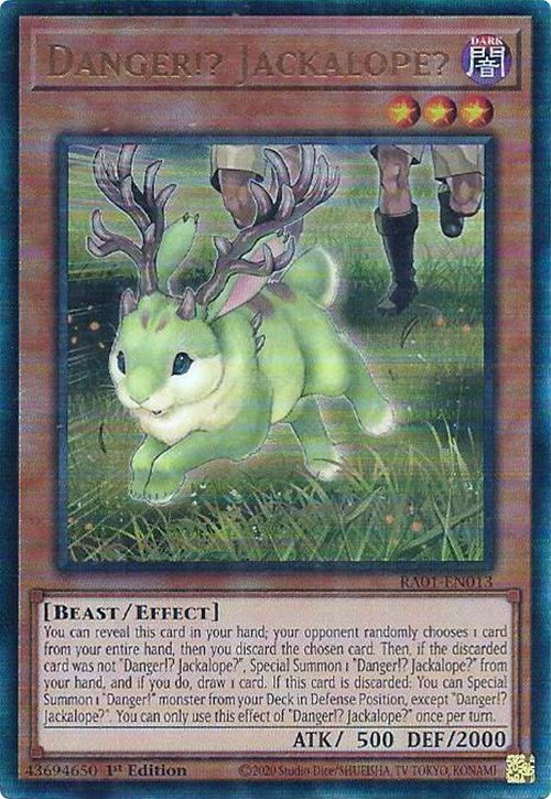 Danger!? Jackalope? [RA01-EN013] Prismatic Ultimate Rare | Exor Games New Glasgow