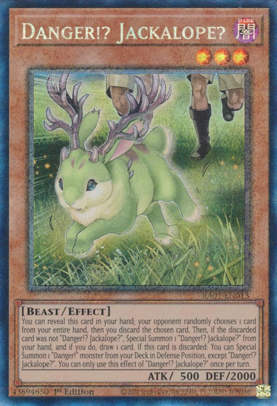 Danger!? Jackalope? [RA01-EN013] Prismatic Collector's Rare | Exor Games New Glasgow