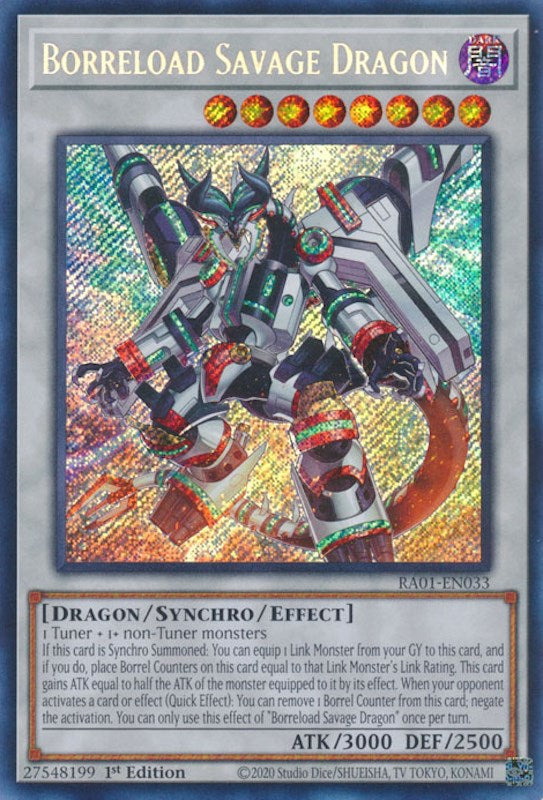 Borreload Savage Dragon [RA01-EN033] Secret Rare | Exor Games New Glasgow