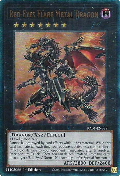 Red-Eyes Flare Metal Dragon [RA01-EN038] Prismatic Ultimate Rare | Exor Games New Glasgow