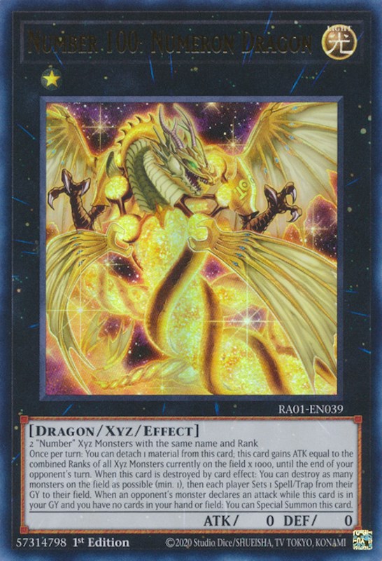 Number 100: Numeron Dragon [RA01-EN039] Ultra Rare | Exor Games New Glasgow