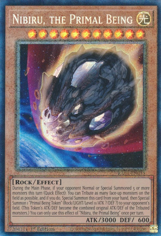 Nibiru, the Primal Being [RA01-EN015] Prismatic Collector's Rare | Exor Games New Glasgow