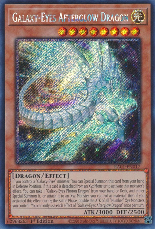 Galaxy-Eyes Afterglow Dragon [RA01-EN017] Platinum Secret Rare | Exor Games New Glasgow