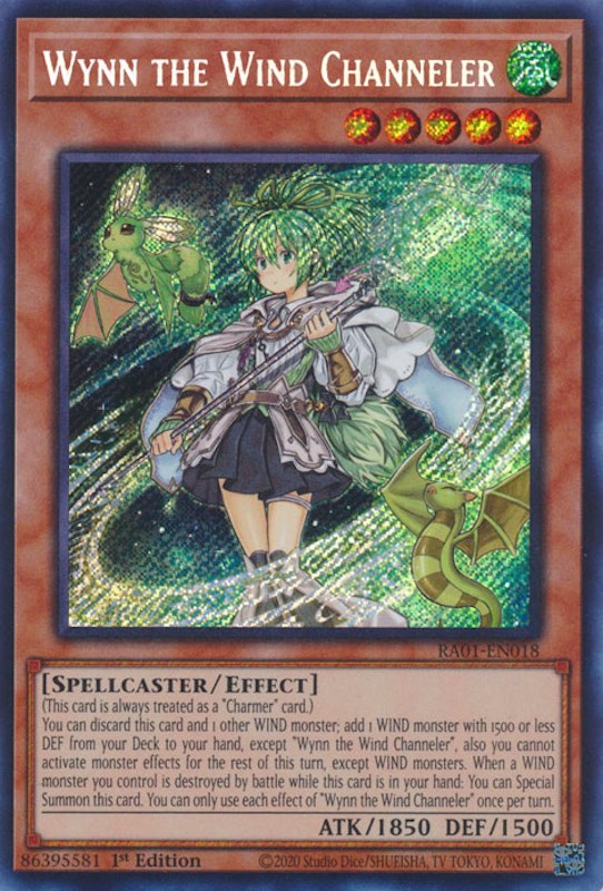 Wynn the Wind Channeler [RA01-EN018] Secret Rare | Exor Games New Glasgow