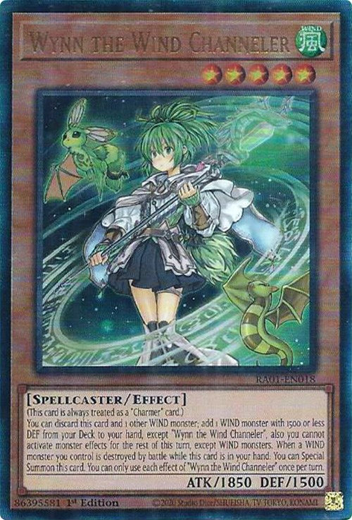 Wynn the Wind Channeler [RA01-EN018] Prismatic Ultimate Rare | Exor Games New Glasgow