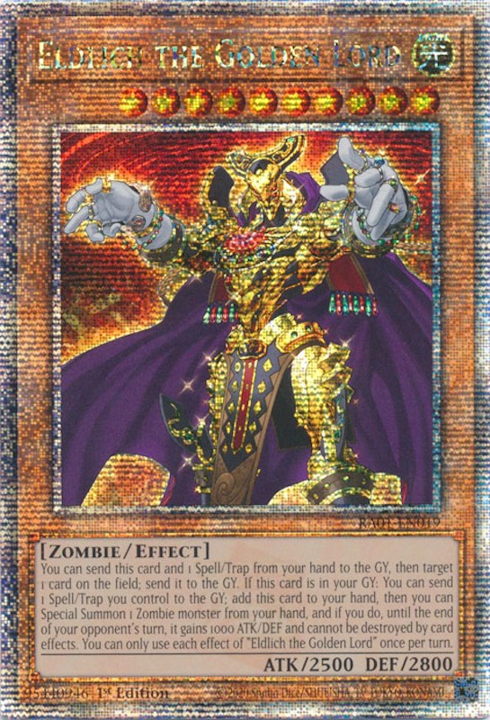 Eldlich the Golden Lord [RA01-EN019] Quarter Century Secret Rare | Exor Games New Glasgow