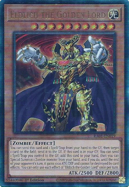 Eldlich the Golden Lord [RA01-EN019] Prismatic Ultimate Rare | Exor Games New Glasgow