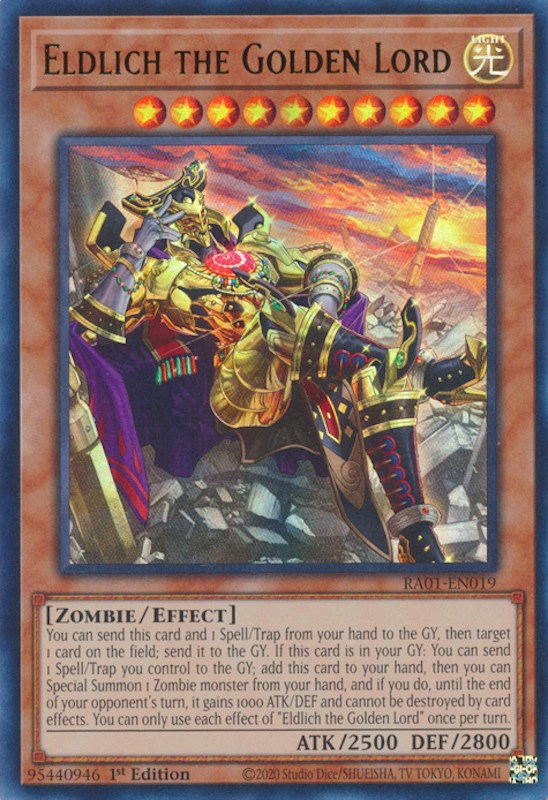 Eldlich the Golden Lord (Alternate Art) [RA01-EN019] Ultra Rare | Exor Games New Glasgow