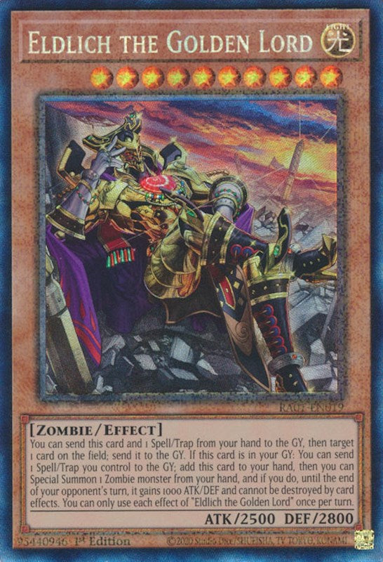 Eldlich the Golden Lord (Alternate Art) [RA01-EN019] Prismatic Collector's Rare | Exor Games New Glasgow