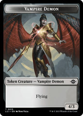 Vampire // Vampire Demon Double-Sided Token [The Lost Caverns of Ixalan Tokens] | Exor Games New Glasgow