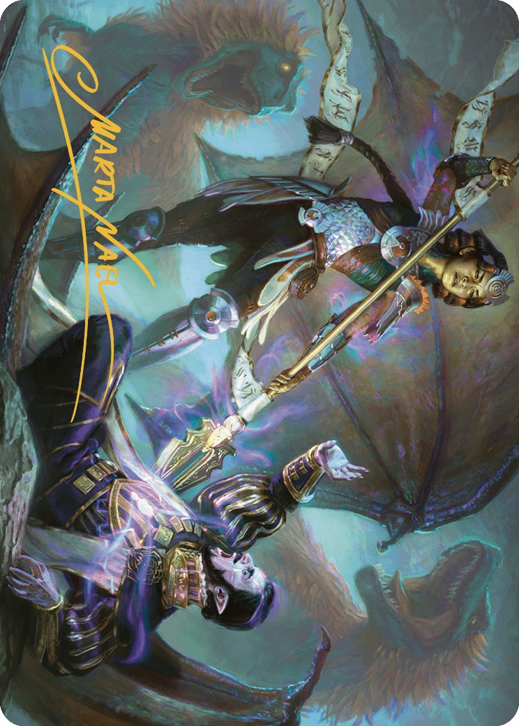 Huatli's Final Strike Art Card (Gold-Stamped Signature) [The Lost Caverns of Ixalan Art Series] | Exor Games New Glasgow
