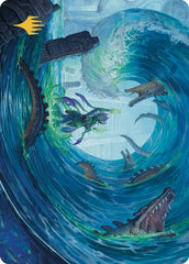 Wave Goodbye Art Card (Gold-Stamped Planeswalker Symbol) [The Lost Caverns of Ixalan Art Series] | Exor Games New Glasgow