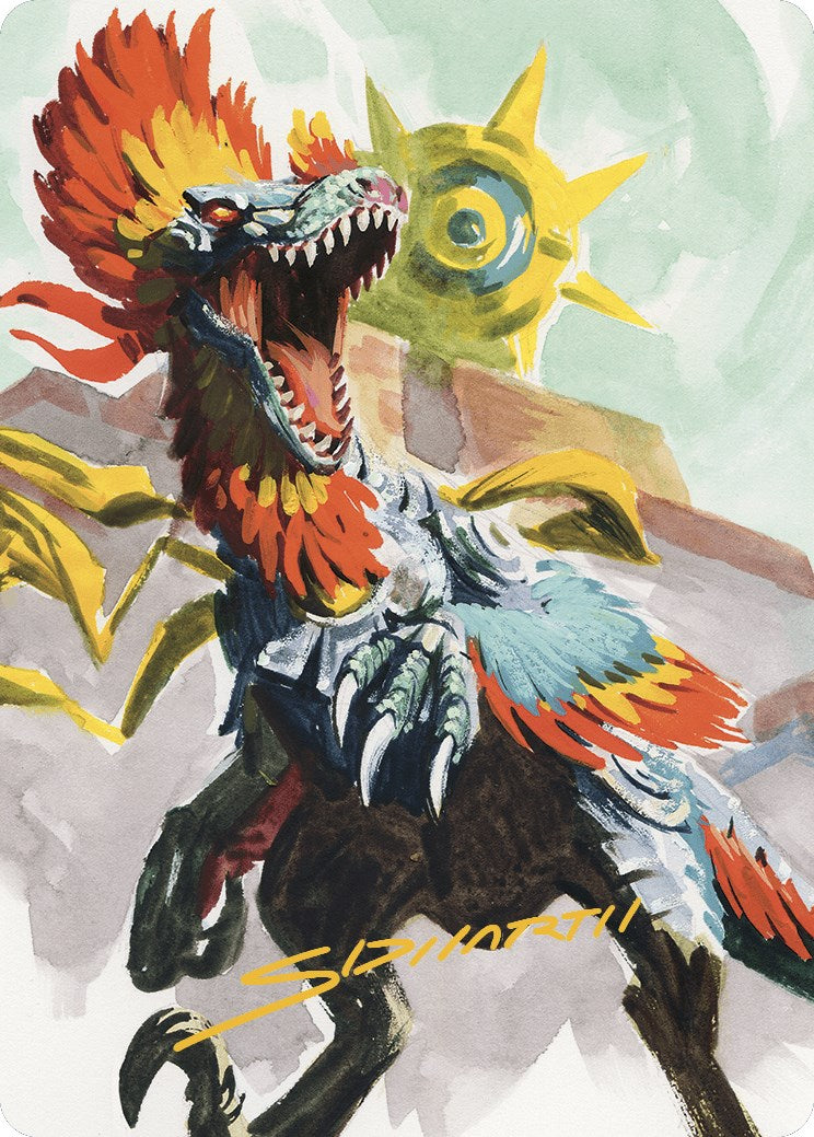 Pantlaza, Sun-Favored Art Card (Gold-Stamped Signature) [The Lost Caverns of Ixalan Art Series] | Exor Games New Glasgow