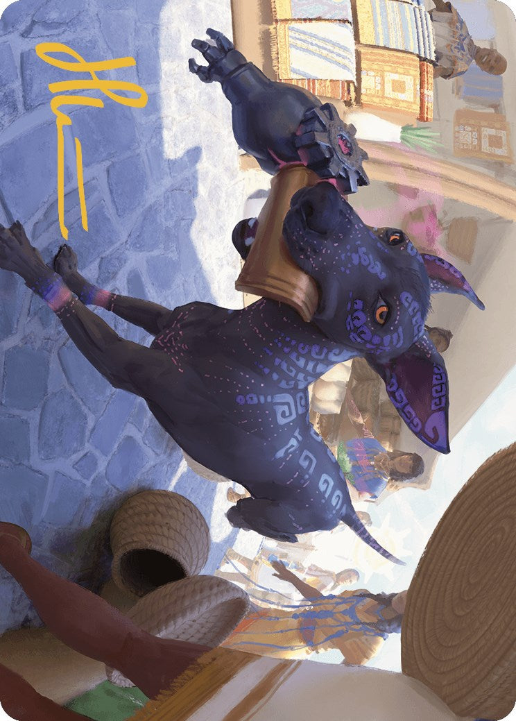 Mischievous Pup Art Card (Gold-Stamped Signature) [The Lost Caverns of Ixalan Art Series] | Exor Games New Glasgow