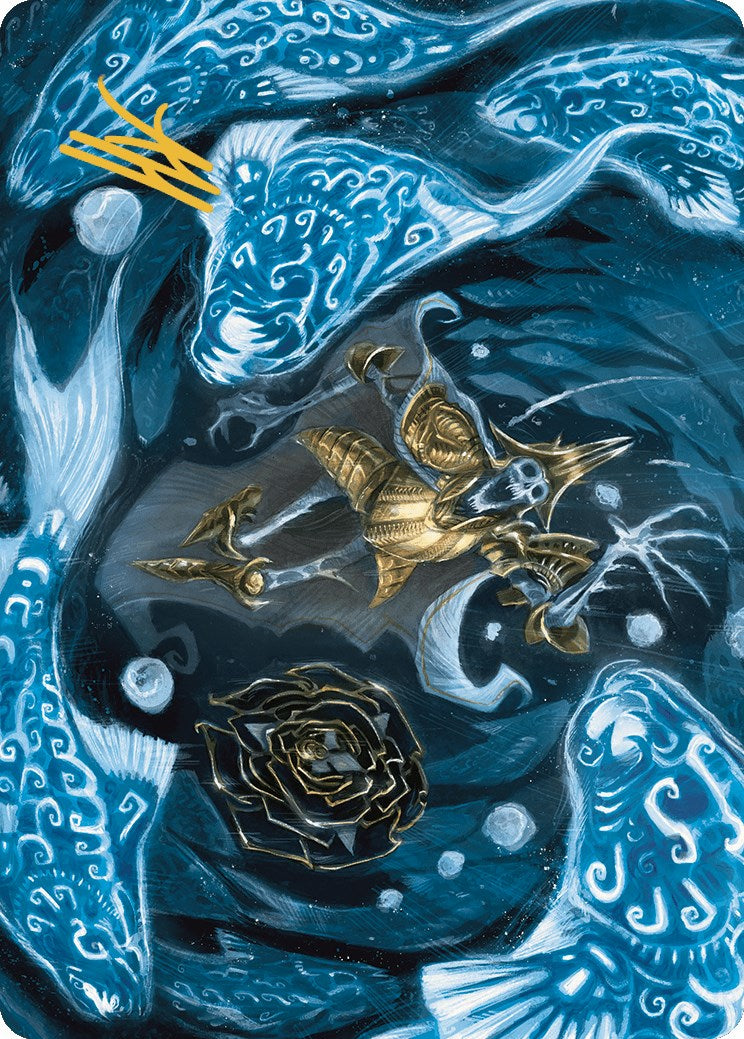 Eaten by Piranhas Art Card (Gold-Stamped Signature) [The Lost Caverns of Ixalan Art Series] | Exor Games New Glasgow