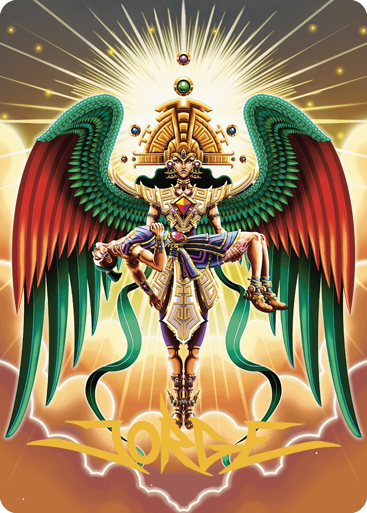 Resplendent Angel Art Card (59/81) (Gold-Stamped Signature) [The Lost Caverns of Ixalan Art Series] | Exor Games New Glasgow