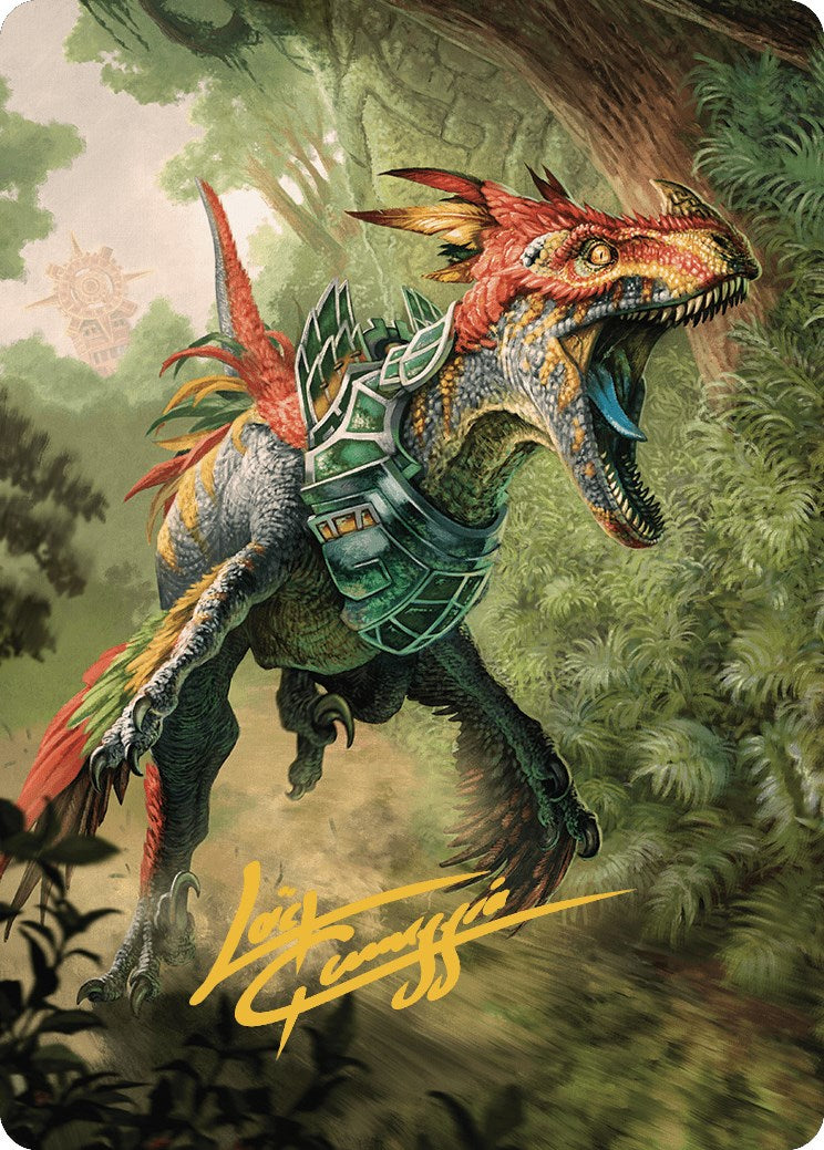 Dinosaur Token Art Card (Gold-Stamped Signature) [The Lost Caverns of Ixalan Art Series] | Exor Games New Glasgow