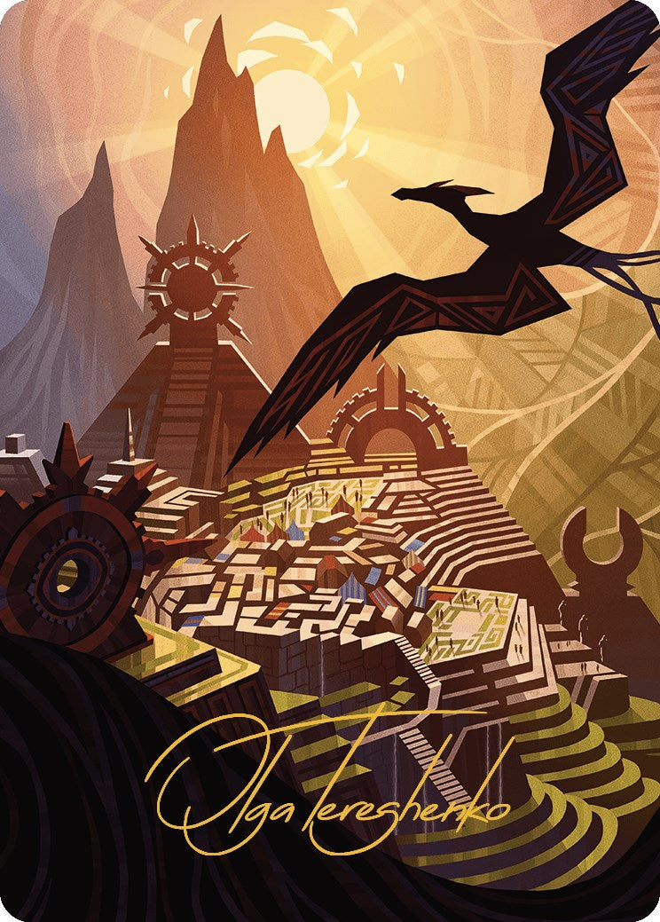 Plains Art Card (Gold-Stamped Signature) [The Lost Caverns of Ixalan Art Series] | Exor Games New Glasgow