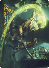 Contest of Claws Art Card (Gold-Stamped Signature) [The Lost Caverns of Ixalan Art Series] | Exor Games New Glasgow