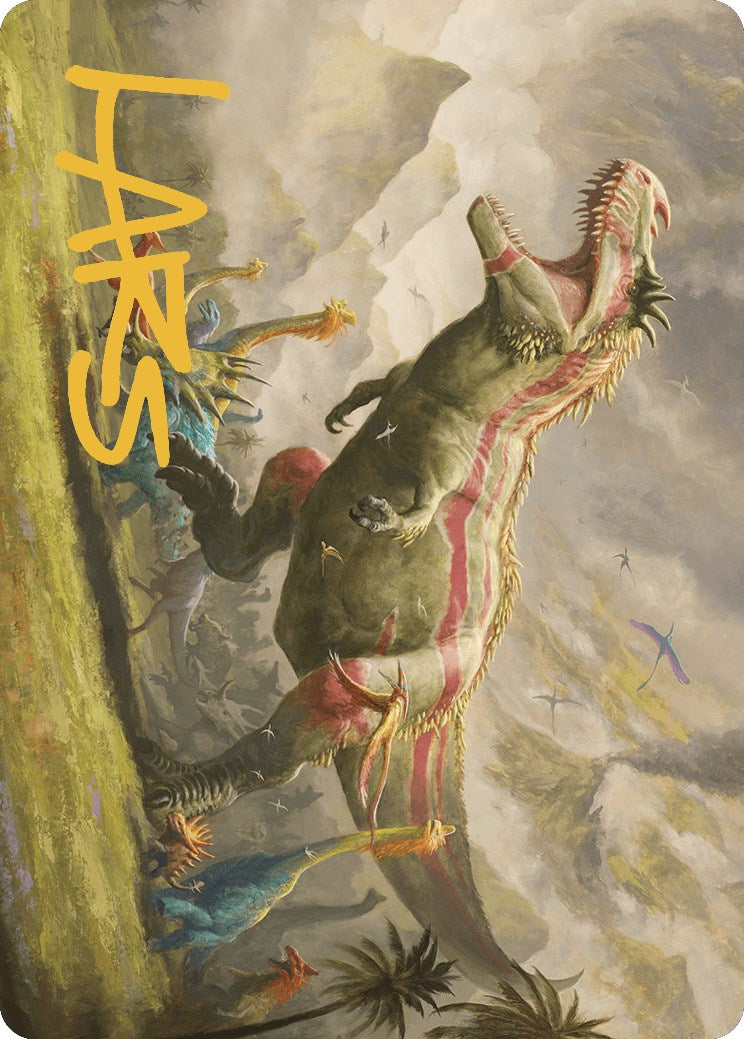 Ghalta, Stampede Tyrant Art Card (Gold-Stamped Signature) [The Lost Caverns of Ixalan Art Series] | Exor Games New Glasgow