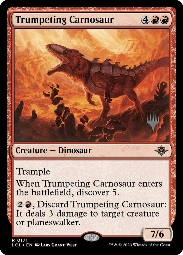 Trumpeting Carnosaur (Promo Pack) [The Lost Caverns of Ixalan Promos] | Exor Games New Glasgow