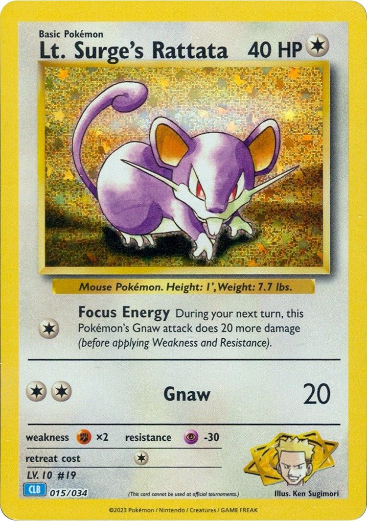 Lt. Surge's Rattata [Trading Card Game Classic] | Exor Games New Glasgow