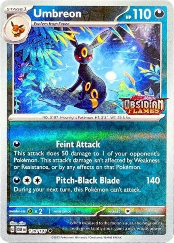 Umbreon (130/197) (Obsidian Flames Stamped) [Scarlet & Violet: Obsidian Flames] | Exor Games New Glasgow