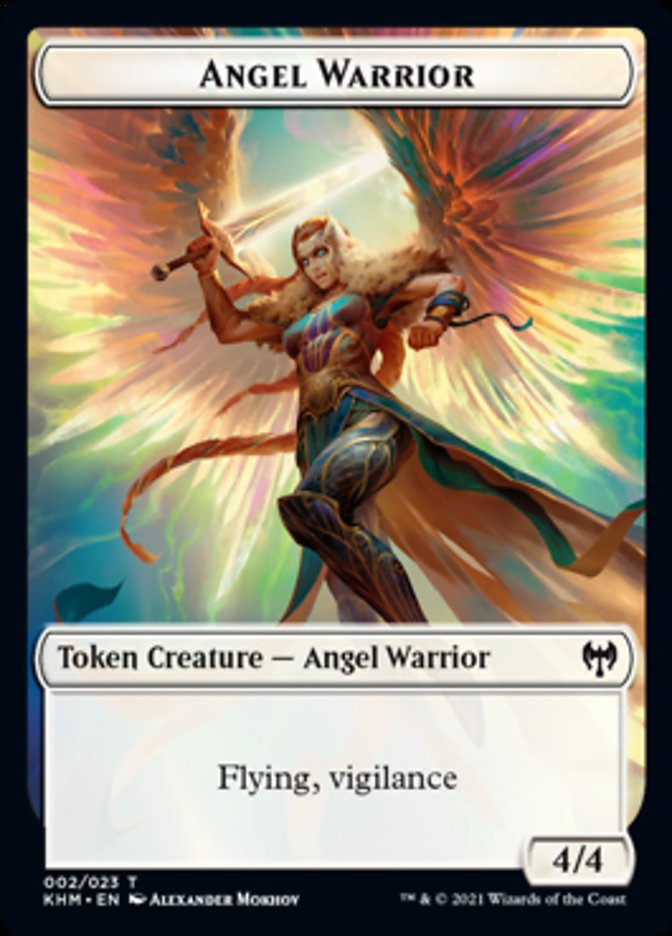 Angel Warrior Token [Kaldheim Tokens] | Exor Games New Glasgow