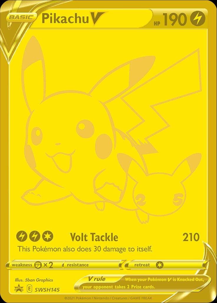 Pikachu V (SWSH145) (Celebrations) [Sword & Shield: Black Star Promos] | Exor Games New Glasgow