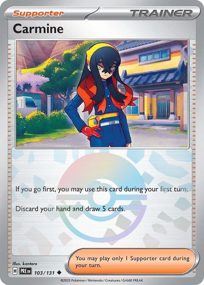 Carmine (103/131) (Poke Ball Pattern) [Scarlet & Violet: Prismatic Evolutions] | Exor Games New Glasgow