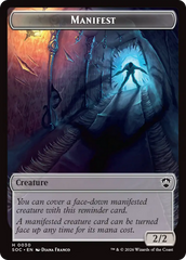 Elemental (0020) // Manifest Double-Sided Token [Secrets of Strixhaven Commander Tokens] | Exor Games New Glasgow