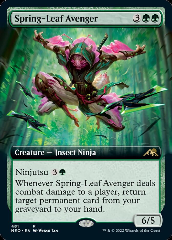 Spring-Leaf Avenger (Extended Art) [Kamigawa: Neon Dynasty] | Exor Games New Glasgow