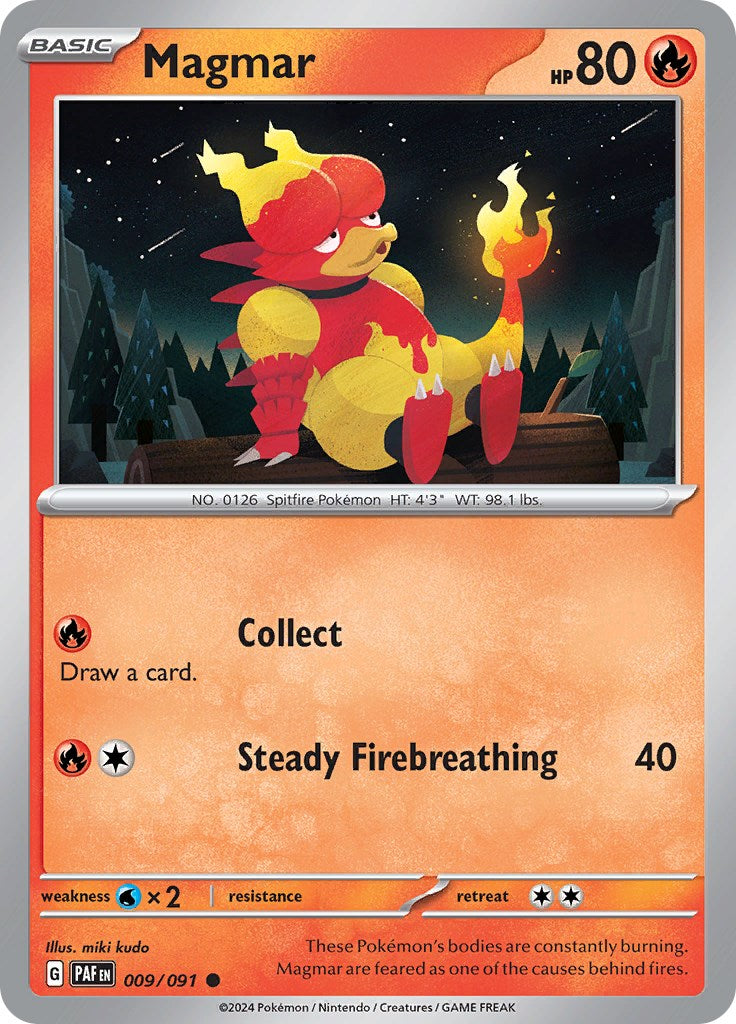 Magmar (009/091) [Scarlet & Violet: Paldean Fates] | Exor Games New Glasgow