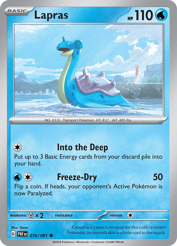 Lapras (016/091) [Scarlet & Violet: Paldean Fates] | Exor Games New Glasgow