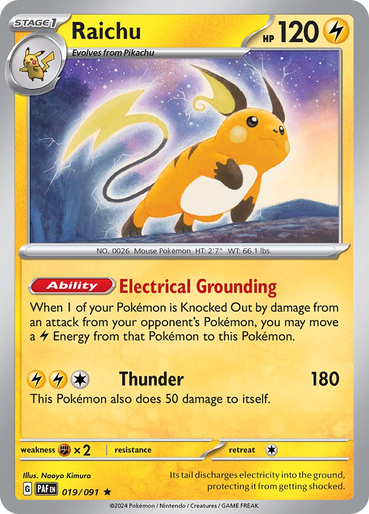 Raichu (019/091) [Scarlet & Violet: Paldean Fates] | Exor Games New Glasgow