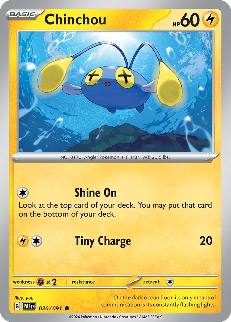 Chinchou (020/091) [Scarlet & Violet: Paldean Fates] | Exor Games New Glasgow