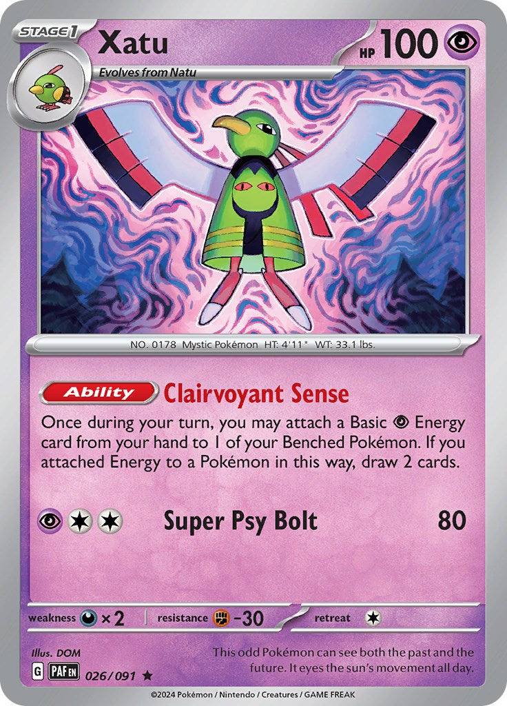 Xatu (026/091) [Scarlet & Violet: Paldean Fates] | Exor Games New Glasgow