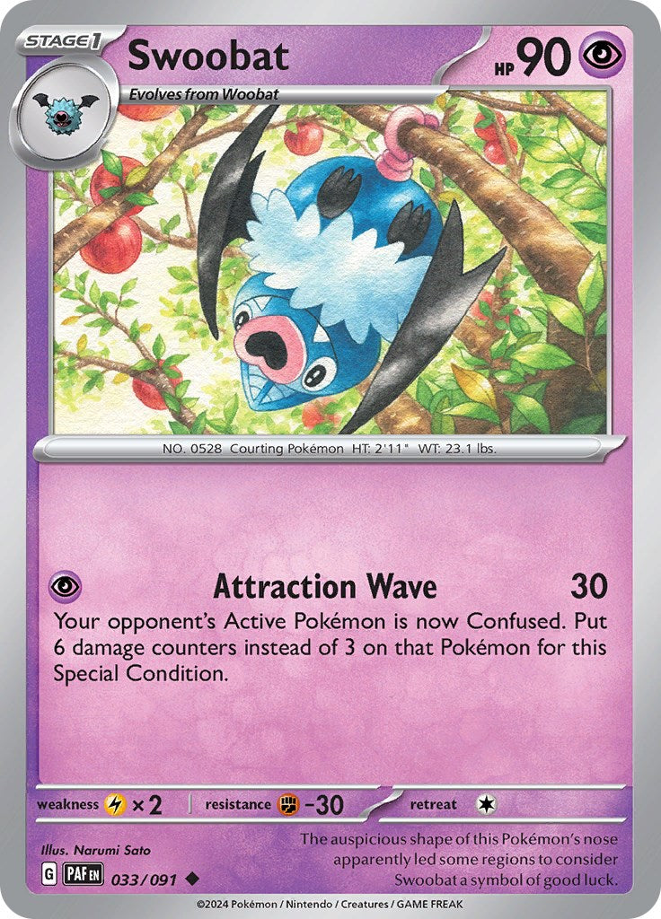 Swoobat (033/091) [Scarlet & Violet: Paldean Fates] | Exor Games New Glasgow