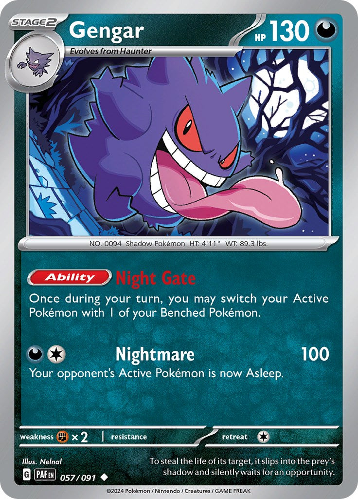 Gengar (057/091) [Scarlet & Violet: Paldean Fates] | Exor Games New Glasgow