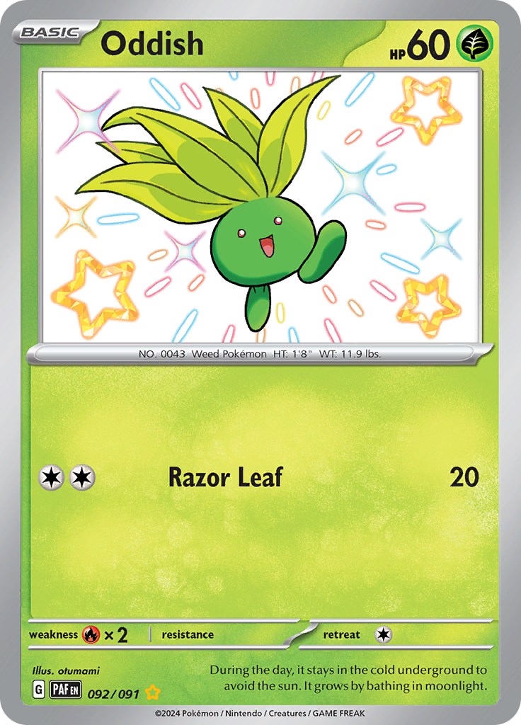 Oddish (092/091) [Scarlet & Violet: Paldean Fates] | Exor Games New Glasgow