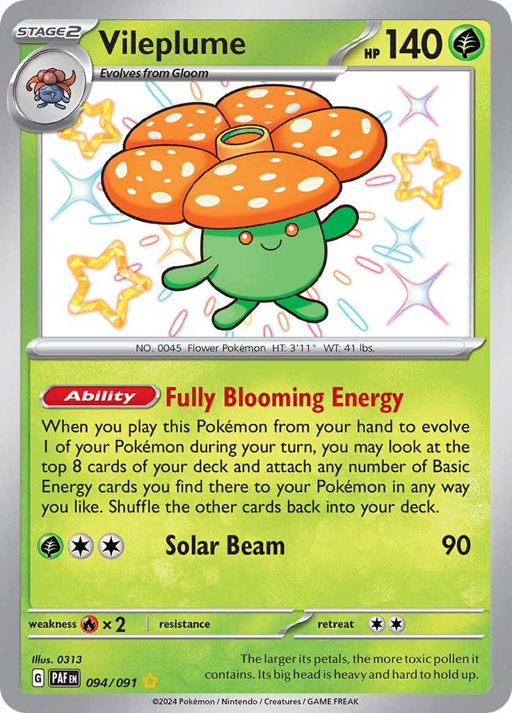 Vileplume (094/091) [Scarlet & Violet: Paldean Fates] | Exor Games New Glasgow