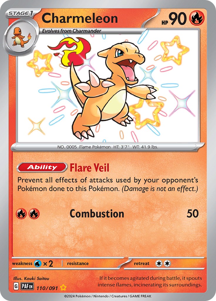 Charmeleon (110/091) [Scarlet & Violet: Paldean Fates] | Exor Games New Glasgow