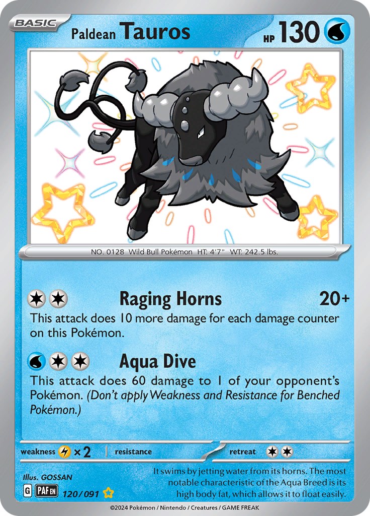 Paldean Tauros (120/091) [Scarlet & Violet: Paldean Fates] | Exor Games New Glasgow