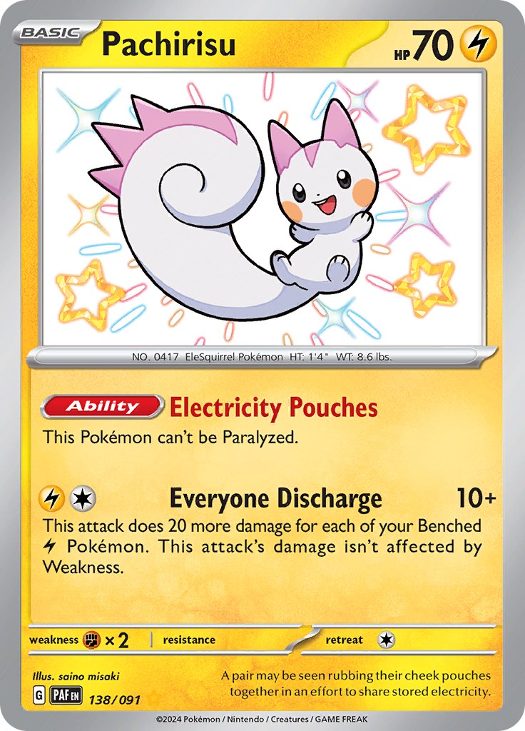 Pachirisu (138/091) [Scarlet & Violet: Paldean Fates] | Exor Games New Glasgow