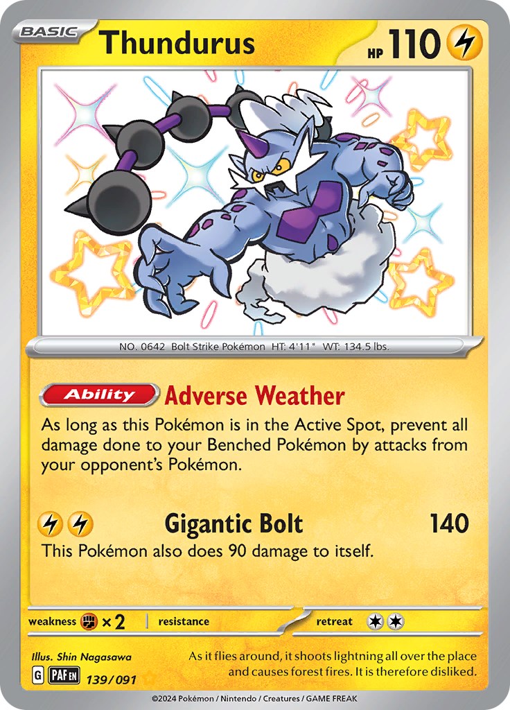 Thundurus (139/091) [Scarlet & Violet: Paldean Fates] | Exor Games New Glasgow