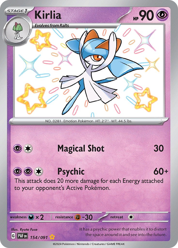 Kirlia (154/091) [Scarlet & Violet: Paldean Fates] | Exor Games New Glasgow