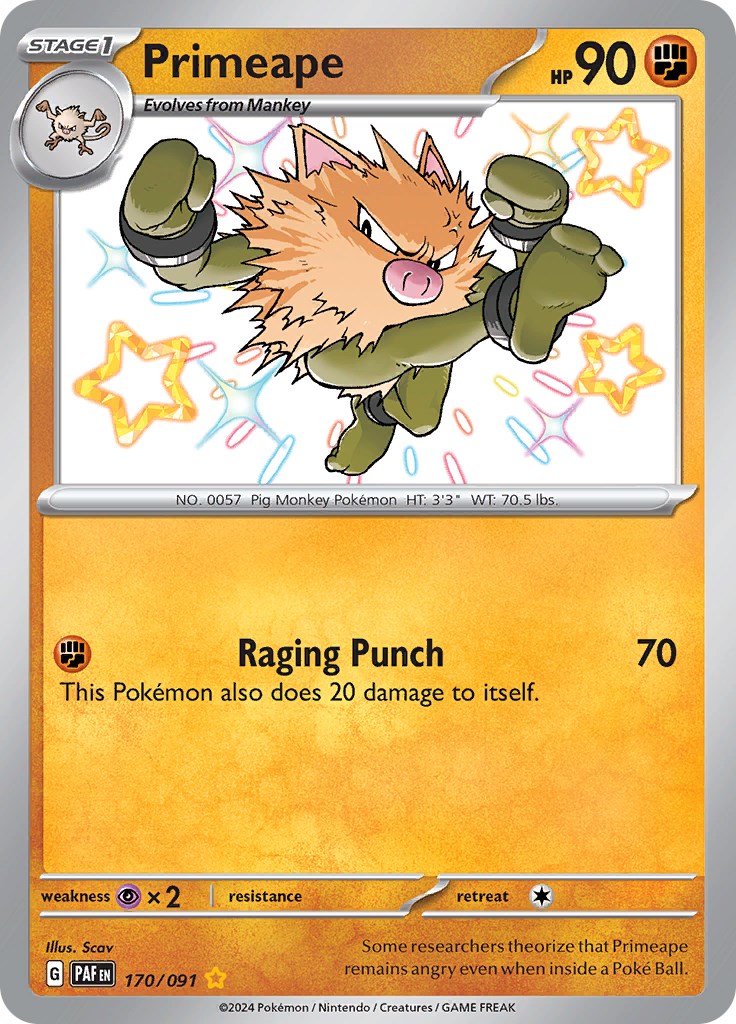 Primeape (170/091) [Scarlet & Violet: Paldean Fates] | Exor Games New Glasgow