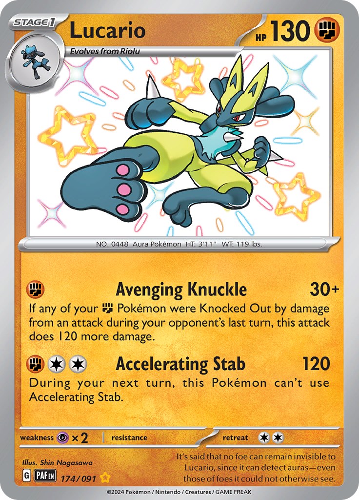 Lucario (174/091) [Scarlet & Violet: Paldean Fates] | Exor Games New Glasgow