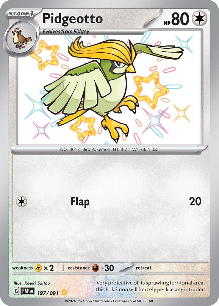 Pidgeotto (197/091) [Scarlet & Violet: Paldean Fates] | Exor Games New Glasgow